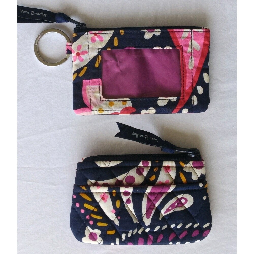 Vera Bradley ID & CARD Wallet & Coin Pouch Wallet Bothe Are In Excellent...